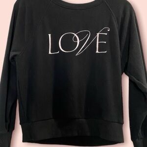 Victoria’s Secret Vintage LOVE (Light Pink) Pullover Sweatshirt Black Size L
